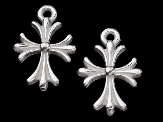 2 of 925 Sterling Silver Cross Charms 10x12 mm.