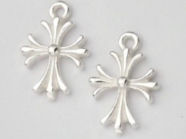 925 Sterling Silver Cross Charms 10x12 mm.