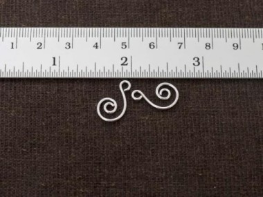 925 Sterling Silver Spiral Links, Connectors 10x16mm.