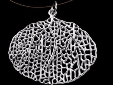 1 of 925 Sterling Silver Fan Coral Pendant 36x28mm.Polish Finished