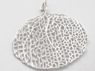 925 Sterling Silver Fan Coral Pendant 36x28mm.P