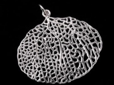 925 Sterling Silver Fan Coral Pendant 36x28mm.P