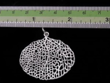 925 Sterling Silver Fan Coral Pendant 36x28mm.P