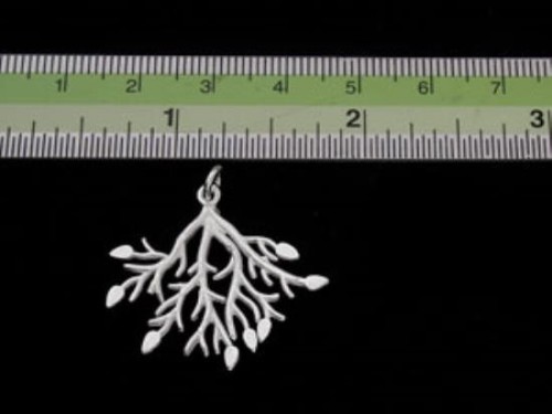 1 of 925 Sterling Silver Leaf Branch Pendant 22x28 mm.