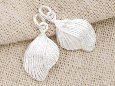 925 Sterling Silver Shell Charms 10x15mm.