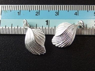 925 Sterling Silver Shell Charms 10x15mm.