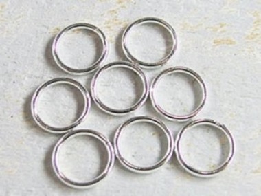 925 Sterling Silver Closed Jump Rings 1x10mm.