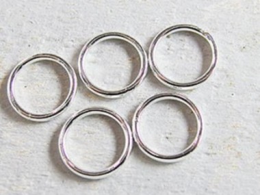 925 Sterling Silver Closed Jump Rings 1x10mm.