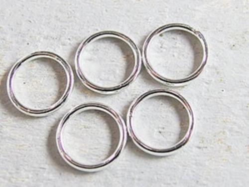 10 of 925 Sterling Silver Closed Jump Rings 1x10mm.