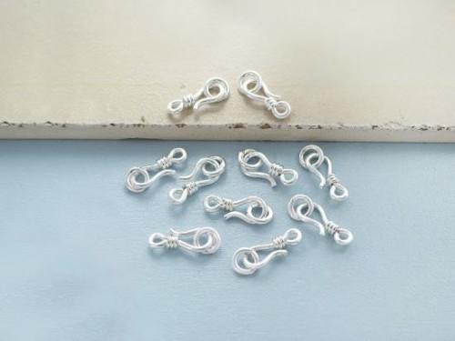 10 of Karen Hill Tribe Silver Clasps 12 mm.