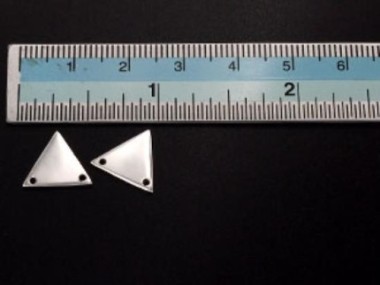 925 Sterling Silver Triangle Links, Connectors 12mm.