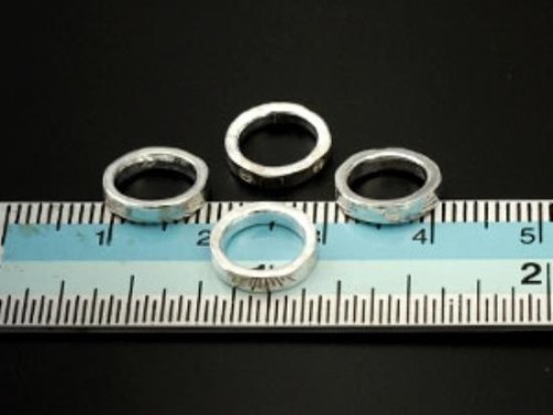 4 of 925 Sterling Silver Closed Jump Rings 2x9.5mm.