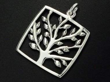 925 Sterling Silver Tree of Life Pendant 20 mm.P