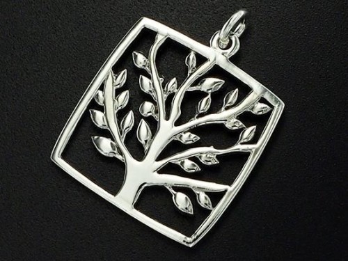 1 of 925 Sterling Silver Tree of Life Pendant 20 mm.Polish Finished