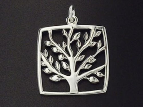 1 of 925 Sterling Silver Tree of Life Pendant 20 mm.Polish Finished