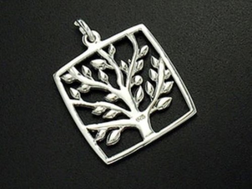 1 of 925 Sterling Silver Tree of Life Pendant 20 mm.Polish Finished