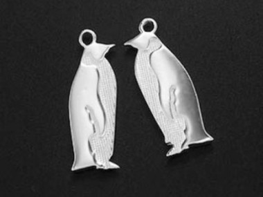 925 Sterling Silver Penguin Charms 6x17mm.