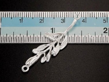 925 Sterling Silver Leaf Branch Link.,Connector