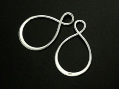 925 Sterling Silver Infinity Links, Connectors 14x24 mm.