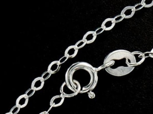 20 inches of 925 Sterling Silver Marquise Chain Necklace 1.5x2.5 mm. Delicate Chain