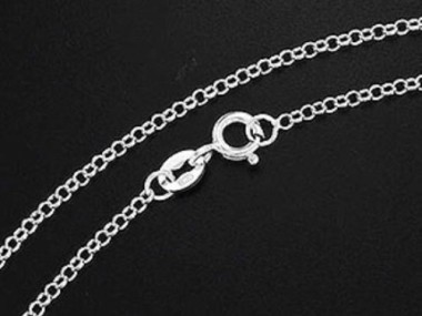 925 Sterling Silver Rolo Chain Necklace 1.6 mm.