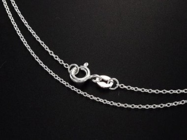 925 Sterling Silver Fine Cable Chain Necklace , 1x1.5 mm.