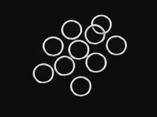 10 of 925 Sterling Silver Solder Jump Ring 1x9 mm.