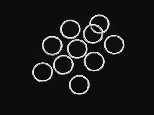 10 of 925 Sterling Silver Solder Jump Ring 1x9 mm.