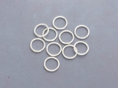 925 Sterling Silver Solder Jump Ring 1x9 mm.