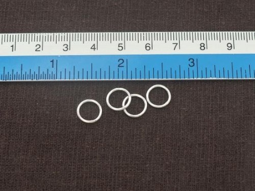 10 of 925 Sterling Silver Solder Jump Ring 1x9 mm.