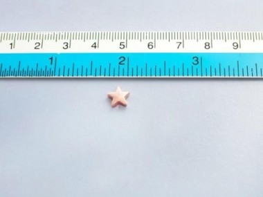 Sterling Silver Rose Gold Vermeil Style Star Beads 7.5mm.