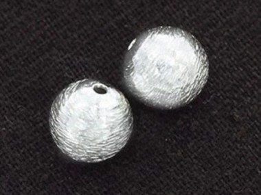 Karen Hill Tribe Silver Brushed Round Beads 10mm.