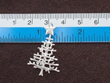 925 Sterling Silver Christmas Tree Pendnat 19x28 mm.