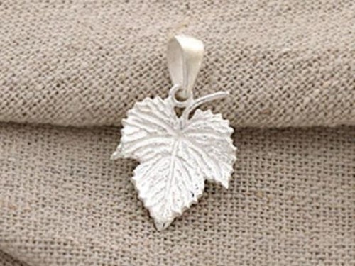 1 of 925 Sterling Silver Maple Leaf Pendant 15x18mm. Matte Finished