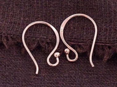 925 Sterling Silver Rose Gold Vermeil Style Earwires 17mm.#