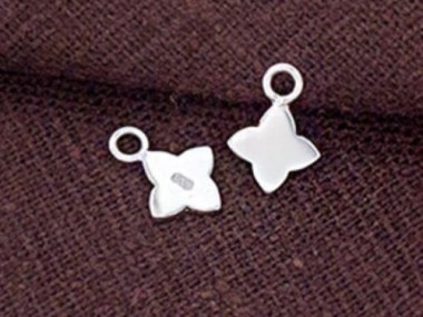 925 Sterling Silver Flower Charms 7mm.,