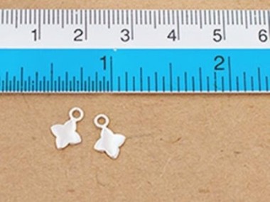 925 Sterling Silver Flower Charms 7mm.,