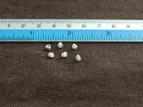 20 of Karen Hill Tribe Silver Faceed Beads 3.5x3.2 mm.