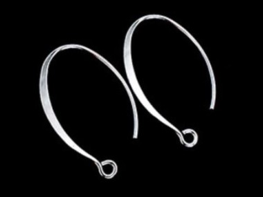 925 Sterling Silver Ear Wires 15x24 mm.