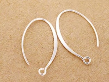 925 Sterling Silver Ear Wires 15x24 mm.