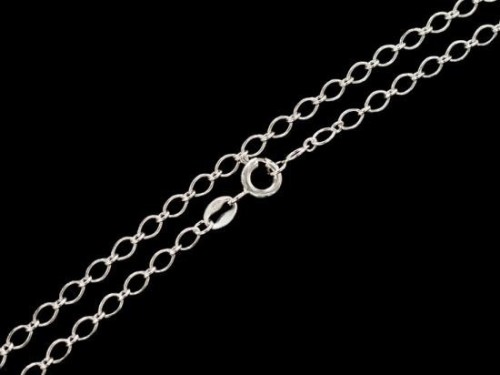 20 inches of 925 Sterling Silver Marquise Chain Necklace 3x4 mm.