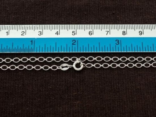 20 inches of 925 Sterling Silver Marquise Chain Necklace 3x4 mm.