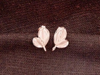 925 Sterling Silver Rose Gold Vermeil Style 8x11 mm.