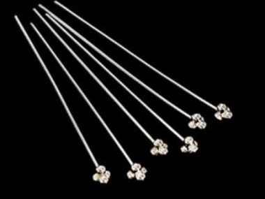 925 Sterling Silver Head Pins 40 mm.