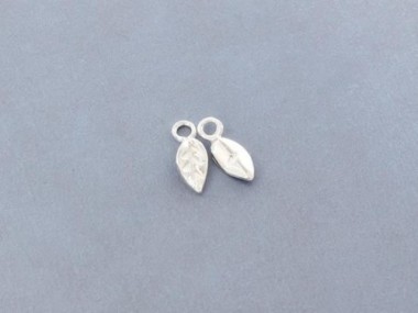 925 Sterling Silver Leaf Charms 4x7mm.,