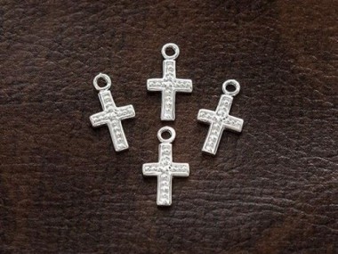 925 Sterling Silver Cross Charms 7x11mm.