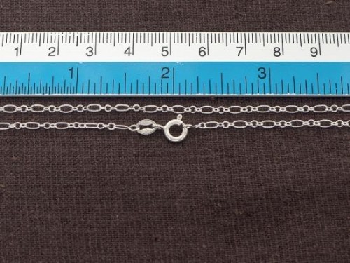 16 inches of 925 Sterling Silver Oval Link Chain Necklace 2x4mm .