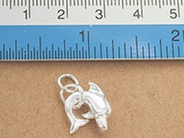 925 Sterling Silver Fish Pendant 5x16mm.