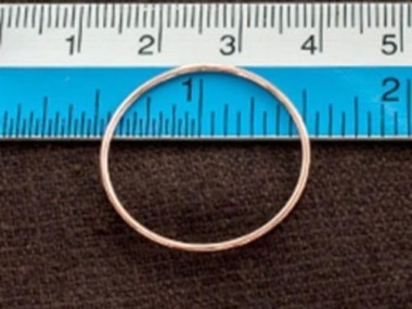 925 Sterling Silver Rose Gold Vermeil Style Closed Rings 25x1 mm.