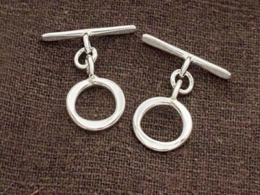 Karen Hill Tribe Silver Toggles 11.8 mm.